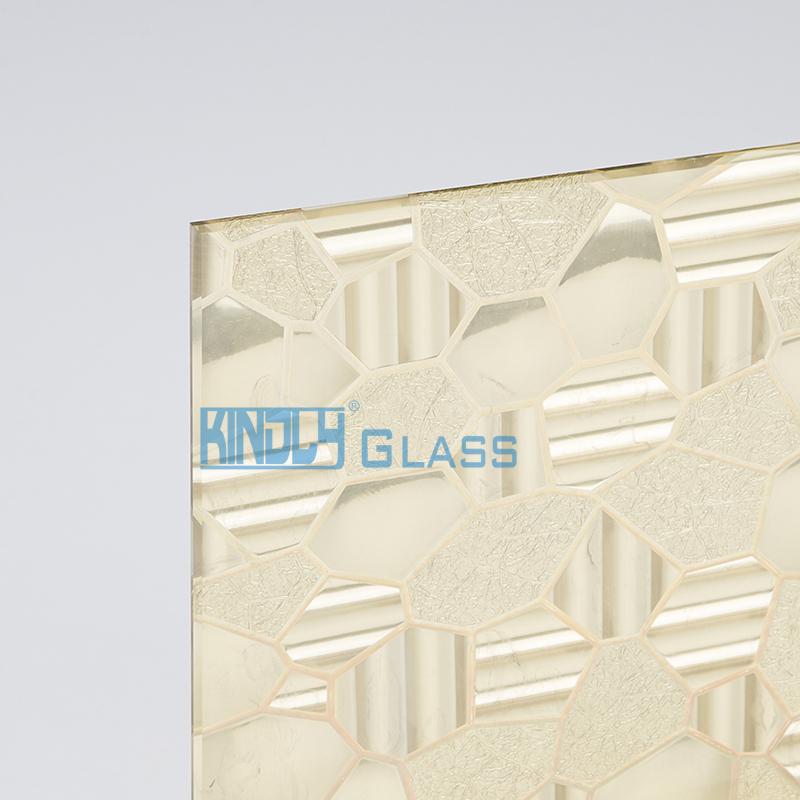 24K Gold Coated Jacquard Glass A